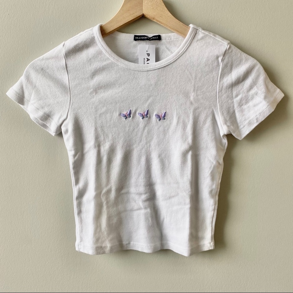 New with Tags Brandy Melville Butterfly Ashlyn Top